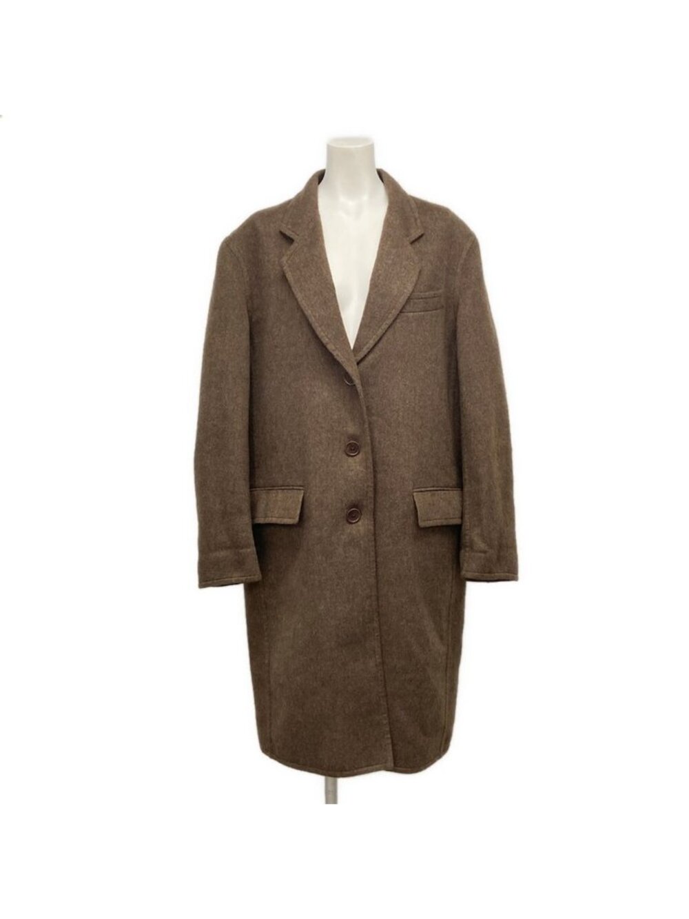 Hermes Coat M Martin Margiela Era Dark Brown Cashmere 40